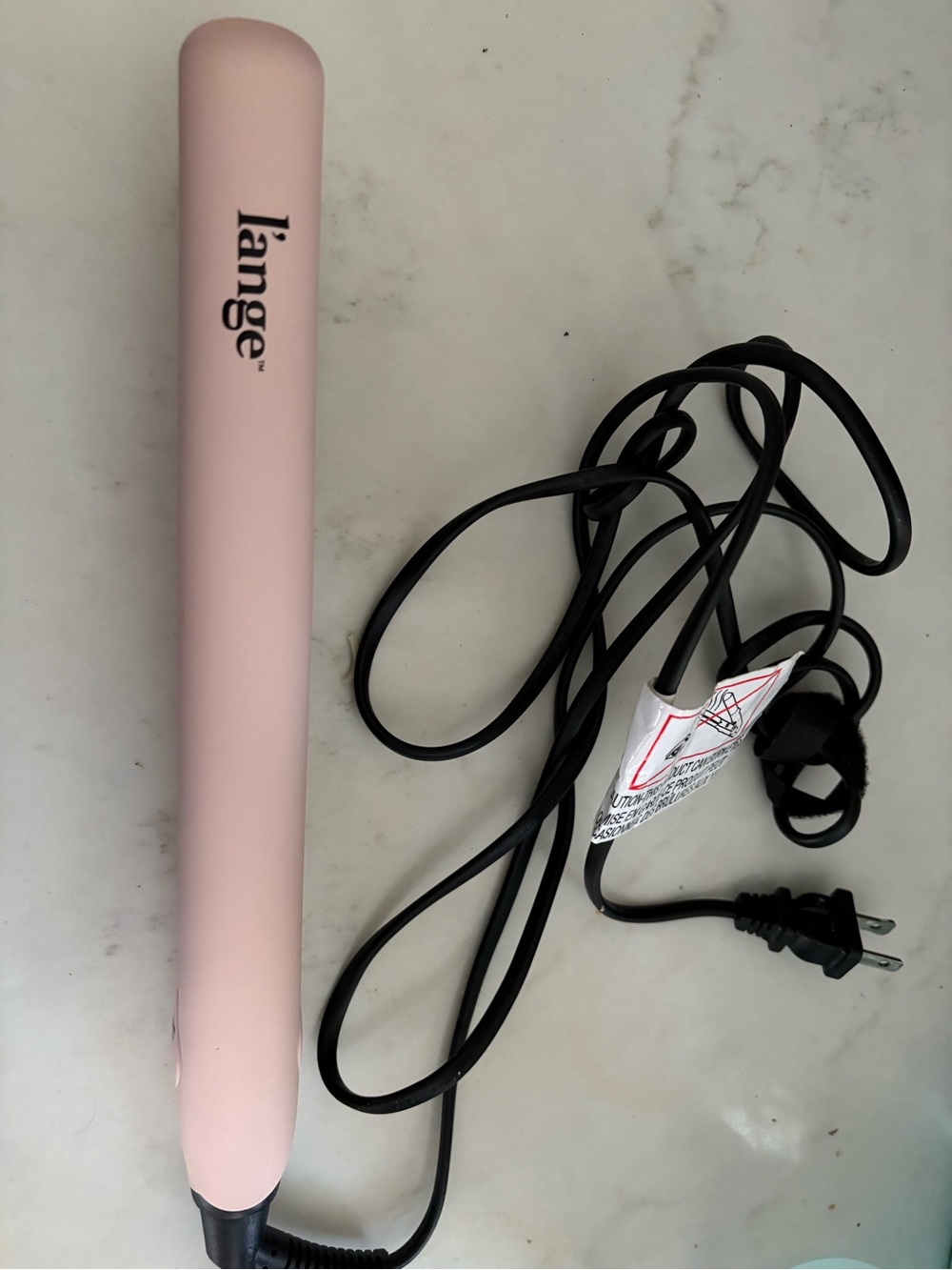L'ANGE HAIR  1” Ceramic Pass Flat Iron in Pink